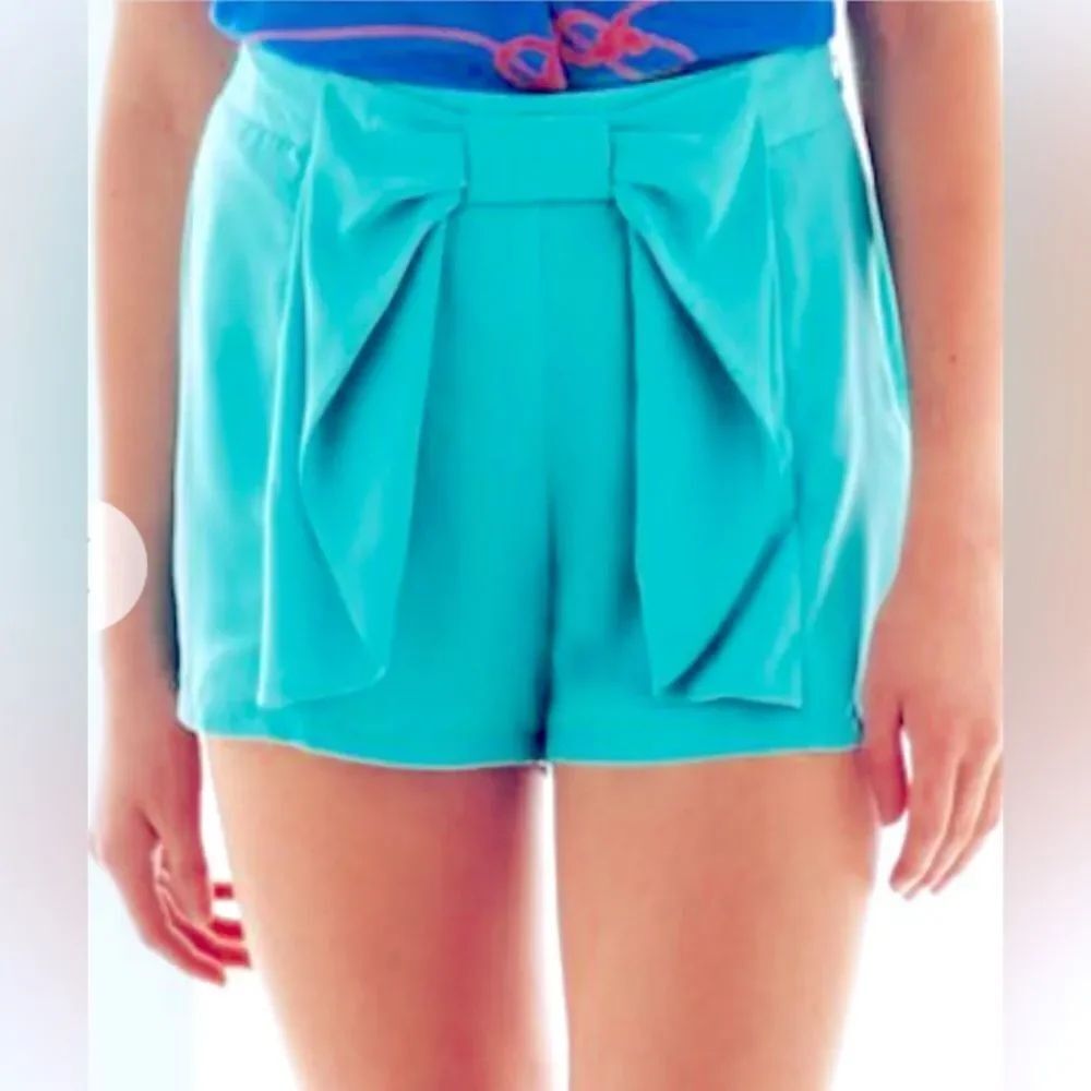 *COQUETTE-GIRL* Nanette Lepore L'Amour Tiffany Blue Bow Shorts L